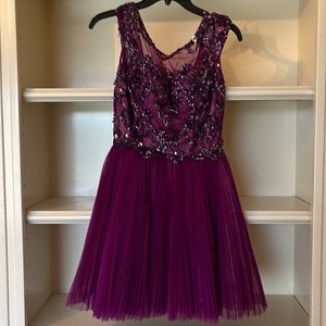 Sherri hill plum formal dress